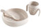 Skandino Kinder Geschirrset (Teller, Becher, Löffel) aus Biomaterialien, ergonomisch, nachhaltig, BPA-frei, ohne Melamin, spülmaschinen- und mikrowellengeeignet (Bär)