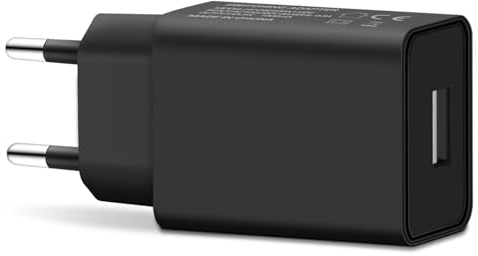 PRUNUS Caricatore USB da 5 V 1 A per radio, adatto per radio, altoparlanti o power bank con una batteria al litio ricaricabile (5 V/1000 mA, nero)