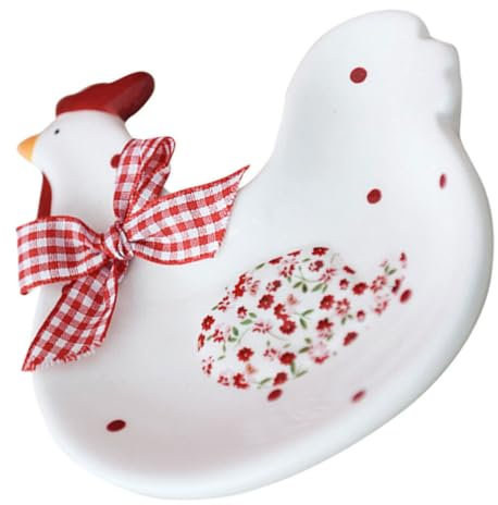 Ciieeo Di Pasqua Piatto Di Caramelle Piatto Da Portata In Ceramica A Forma Di Pollo Piatto Da Portata Vassoio Di Pollo Piatto Da Portata Per Pasqua Decorazioni Da Tavolo Per La