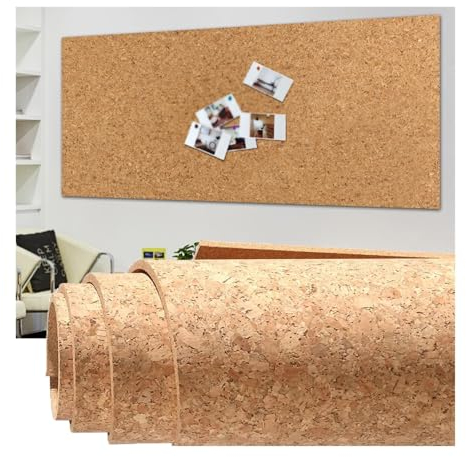 TYUNBD Korktafelrolle, leicht zu schneidende, Selbstklebende Korkrolle, Kork-Pinnwand, Nachrichtentafel, Tafelrollen, Pinnwände für die Fotowand zu Hause