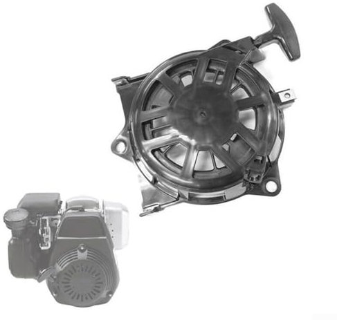 EHOTER Démarreur De Moteur De Tondeuse à Gazon De Rechange Lanceur à Traction pour Honda 28400Z0M801 GCV135 GCV160 GCV190 GC135 GC160 28400-Z0M-80 (Noir)