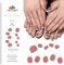 EBANKU Semi Cured Gel Nail Strips, 24PCS Gel Nail Stickers 28PCS Pedi Gel Nail Wraps Long Lasting- Easy to Apply & Remove for Salon-Quality Pedicure| French White A
