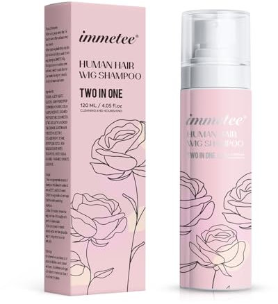 immetee 2 in 1 Shampoo und Conditioner für Perücken, verlängert die Lebensdauer einer Perücke, Shampoo für Perücken. 120 ml (natürliche Perücken)