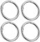 cobee Karabiner Rund 25mm, 4 Stück Schlüsselringe Edelstahl Schlüsselring Karabiner Ringkarabiner Karabinerhaken Schlüsselring Diy Schlüsselanhänger Zubehö Für Schlüssel Handwerk(Silber)