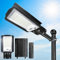Eleganted Farola Solar Exterior, Lámpara LED Solar con Mando a Distancia, 10000LM Luces Solares LED Exterior, IP65 Impermeable, 6500K Foco Solar Exterior Temporizador para Patio, Calzadas, Calle