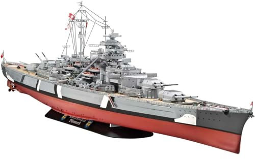 FMOCHANGMDP KM Bismarck Battleship Maßstab 1/350 Modellbausatz Flugzeugträger, Spielzeug und Geschenke für Erwachsene,28 x 4 Zoll
