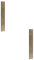 2 Pack Elegant Antique Brass Finger Plate 450 X 75mm for Doors - Solid Brass Door Push Protector