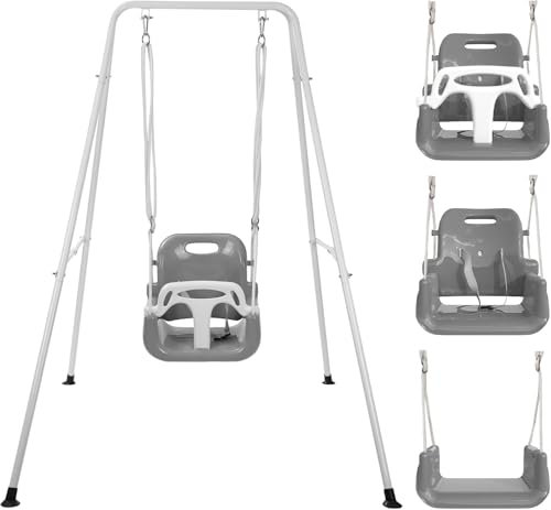 Columpio para bebé 3 en 1 para interior y exterior con estructura