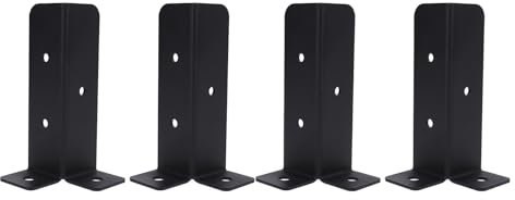 Staffe Post di Ancoraggio, Kit di Staffa Base in Metallo Pesante per Mazzo, Recinzione, Supporto per Posta, Installazione Regolabile e Facile, Adatto Uso Interno Ed Esterno, Completo
