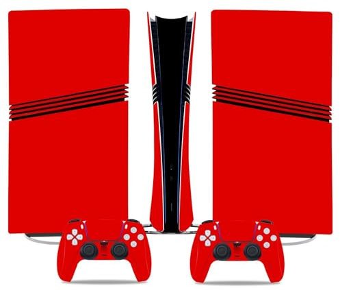 Anti Rayures pour PS5 Pro Skin Disc Edition & pour PS5 Pro Skin Digital Edition Console Et Contrôleur Vinyl Cover Skins Wraps Scratch Resistant Compatible 02753 sans Mousse(Digital Edition)