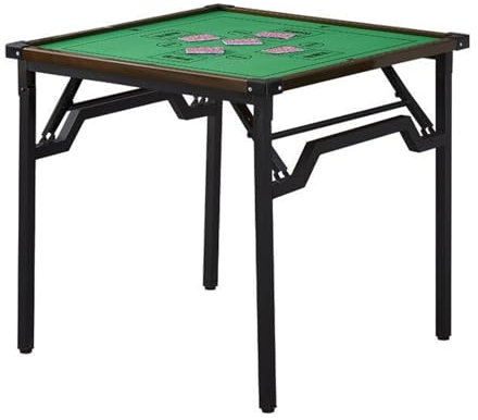 Foldable Game Table for Mahjong, Domino, Poker, and Card Games, Portable and Space-Saving Design