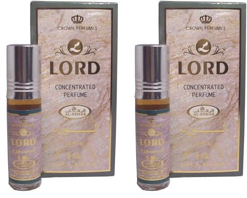 Lord Concentrated Perfume Oil 6ml Roll On – Long Lasting Alcohol Free Attar, Pack of 2