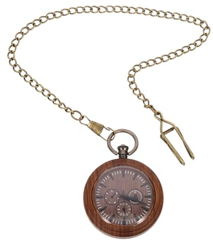 UPKOCH Vintage Herren Taschenuhr mit Kette, Legierung und Glas | Elektronische Anzeige, Inklusive Knopfzelle, Retro Design für Alltag und Party