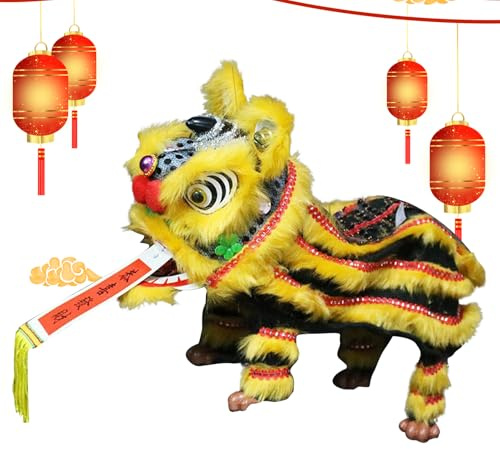 Niesel Marionette im asiatischen Stil, Kulturpuppe, Löwentanz mit Fäden, kulturelles Spielzeug, künstlerisches Design für Partys im Theaterklassenzimmer, Familienaufführungen und künstlerische