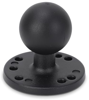 1.5in Ball Mount Base with Aluminum Alloy Amps Hole Round Plate, Ball Double Socket Arm Universal Marine Electronic Mounting Plate Compatible with Ram Mounts C Size 1.5 Inch Ball Double Socket Arm