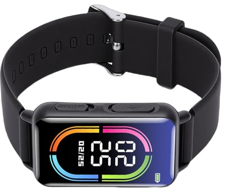 Annadue KI-Sprachrekorder-Uhr, Audio-Recorder-Transkription und -Zusammenfassung, Echtzeit-Übersetzung, Intelligente HD-Rauschunterdrückungs-Recorder-Uhr, Unterstützt MP3, WMA, WAV (32GB)