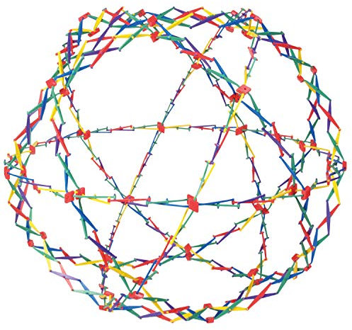 Hoberman Original Sphere Rainbow, Expanding and Contracting Geometric Ball Toy, Award-Winning STEM Fidget Toy for Kids and Adults, Ages 4+