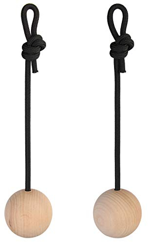 ALPIDEX Trainingskugeln Kugelgriff 2er Set - Durchmesser wahlweise 5 cm 7 cm 12 cm - Holzkugeln Klettertraining Fitnesstraining Buchenholz Natur, Durchmesser:7 cm