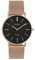 Oozoo Vintage Damenuhr mit massivem grobmaschigem Edelstahl Milanaise Metallband 36 MM Rosefarben/Schwarz C9926