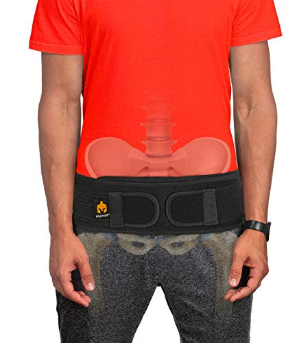 Sparthos Sacroiliac SI Belt, SI Joint Belt for Women & Men - Black, Regular