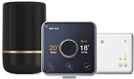 Hive UK7004912 Premium Active Heating and Hot Water Thermostat with Hub 360 - Black