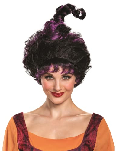 Disguise Hocus Pocus Deluxe Mary Wig for Adults, Black, Adult Size