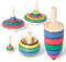 Bartl 112144 Kreisel-Set Mader Sonderedition Pop-Design 5 Künstlerkreisel Holz handgedrechselt und handbemalt