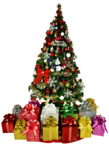 WmHeoo2077 PE Weihnachtsbaum Künstlich Tannenbaum,Material PVC Weihnachtsbaum Holzständer,Einkaufszentrum Home Weihnachtsbaum, Familie Weihnachtsbaum-Set, grün, 3M