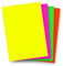 Neonpapier NEON MIX 4x15 Blatt = 60 Blatt, EXTREEM GRELL Gelb Pink Grün Rot, Leuchtpapier Party Deko Bastelpapier