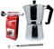 Nerthus FIH 1136 Cafetera italiana de inducción 12 tazas + Pinza y cuchara + Batidora de leche set cafetera Cafetera + Cuchara + Batidor