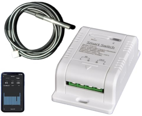 Good wife temperatura impermeabile e umidità Interruttore WiFi intelligente monitoraggio dell'energia in tempo reale controllo automatico di caldaie e irrigazione, compatibile con Alexa e Google Home