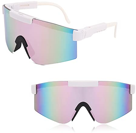 Ruikdly Schnelle Brille Rave Polarisierte Sportbrille Fahrradbrille Herren Sportsonnenbrillen für Herren Sonnenbrille Fahrrad für Outdoorsport Radfahren Fahren Laufen Golf (C03)