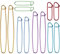 DNDGDLUA 12 Stück Stricken Maschenhalter Groß Set, 6 Größen Aluminium Häkelnadeln Stricknadel Nadelhaken Nähmarker Stricken Spender Zubehör, für Decken Schals DIY Handwerk Nähwerkzeug Pullover Schmuck