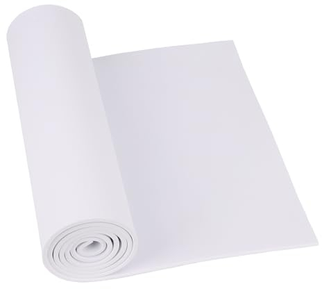 Do²ping Goma EVA Blanca, Espuma EVA 5mm, 35.5 x 150cm EVA Foam Cosplay, Alta Densidad 86kg/m3 Rollo Goma EVA para Costume Proyecto DIY (5mm Blanca)