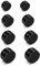 ZAMXHUG Magnet Ohrringe Herren - 4 Paare Ohrringe männer,6-12MM Edelstahl Magnet Ohrringe für Herren Damen Rund Ohrstecker Clips Non-Piercing Schwarz