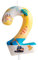 Construction 2nd Birthday Candles Number 2 Blue White Yellow Construction Theme Birthday Party for Girl Boy Birthday Cake Topper Graduation Celebration Anniversary Decorations