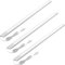 Oktaplex 3er Set Riva Unterschrankleuchte flach 90cm 1110lm warmweiß Küchenbeleuchtung mit Schalter 15W 230V LED Unterbaulampe silber