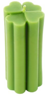 NKlaus Grüne Glücksklee Bienenwachskerze – Tropfkerze, Symbol für Hoffnung und Wohlstand 15922