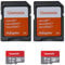 Quanmin Ultra 8GB Memory Card, C10 Micro SD Card, Micro SDHC A1 UHS-I Memory TF Card for Camera/Tablet/Mobile Phone//Game/Car Audio/Console(2 microSD Cards + 2 Adapter)