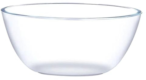Cabilock Glass Mixing Bowl Set 3-Piece Baking Serving Bowls Food-Grade Glass Dishwasher Safe for Salad Fruit and Cooking Prep
