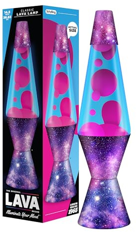 Lava Lamp - 14.5 Cosmic Flow - The Original Motion Lamp - Pink and Blue Liquid with Printed Base - Item #2409