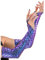 W WIDMANN MILANO Party Fashion - Handschuhe Meerjungfrau Damen, Schuppenmuster, Unterwasserwelt