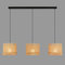 BRILONER - Pendelleuchte mit Strohschirm, E27 Fassung, max. 10 W, Boho, aesthetic, Hängeleuchte, Hängelampe Esstisch, Esszimmerlampe hängend, Wohnzimmerlampe, 110 x 25 x 120 cm (LxBxH), Natur