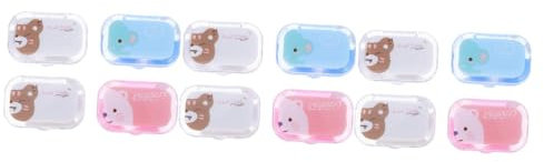 minkissy 3sets Leakproof Contacts Lens Case Portable Lens Box for Cosmetic Lenses Mixed Style 4boxes*3