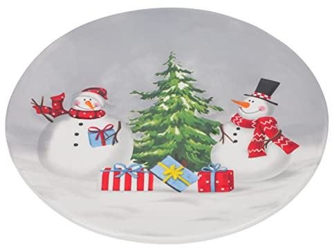 Ciieeo Plato Cerámico Para Pan Creativo De Navidad Bandeja Versátil Para Postres y Decoración Para Eventos Festivos y Celebración Resistente y Seguro Para Uso Alimentario