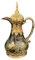 ＡＷＨＡＯ Arabic Coffee Pot Glass Teapot Tea Kettle Arabic Tea Pot for Gatherings Home Party, Gold