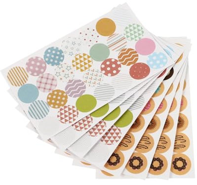 Operitacx 40blätter Lochaufkleber Aus Papier Selbstklebend Dekorativ Klebeaufkleber Für Sammelalben Dekoaufkleber Mit Losen Blättern Verschiedene Farben Aufkleberetiketten Für Bastelarbeiten