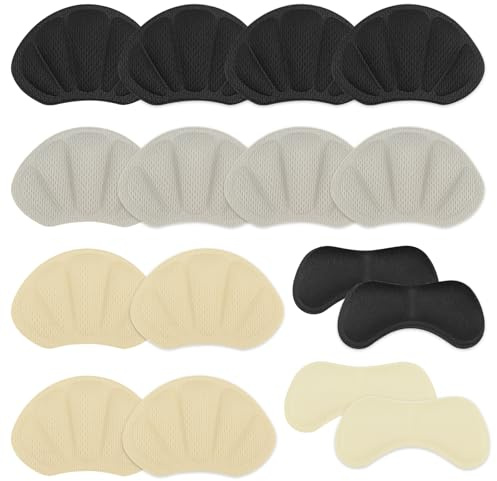 Fersenpolster Schuheinlagen Fersenschutz Fersenkissen für Schuhe Schuheinlagen für Lose Schuhe Sneaker Reparatur Patch Hackenpolster Gegen Reibung Heel Pads für Damen Herren 8 Paar