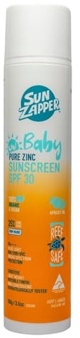 Sun Zapper Pure Zinc Natural Baby Mineral Sunscreen SPF 30 Baby Sun Cream