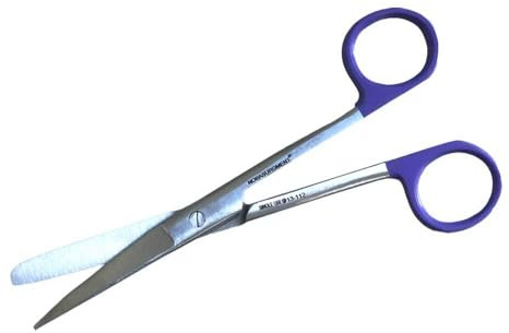 SCHERE chirurgisch gerade Spitz/Stumpf 14,5cm ste. 1 St